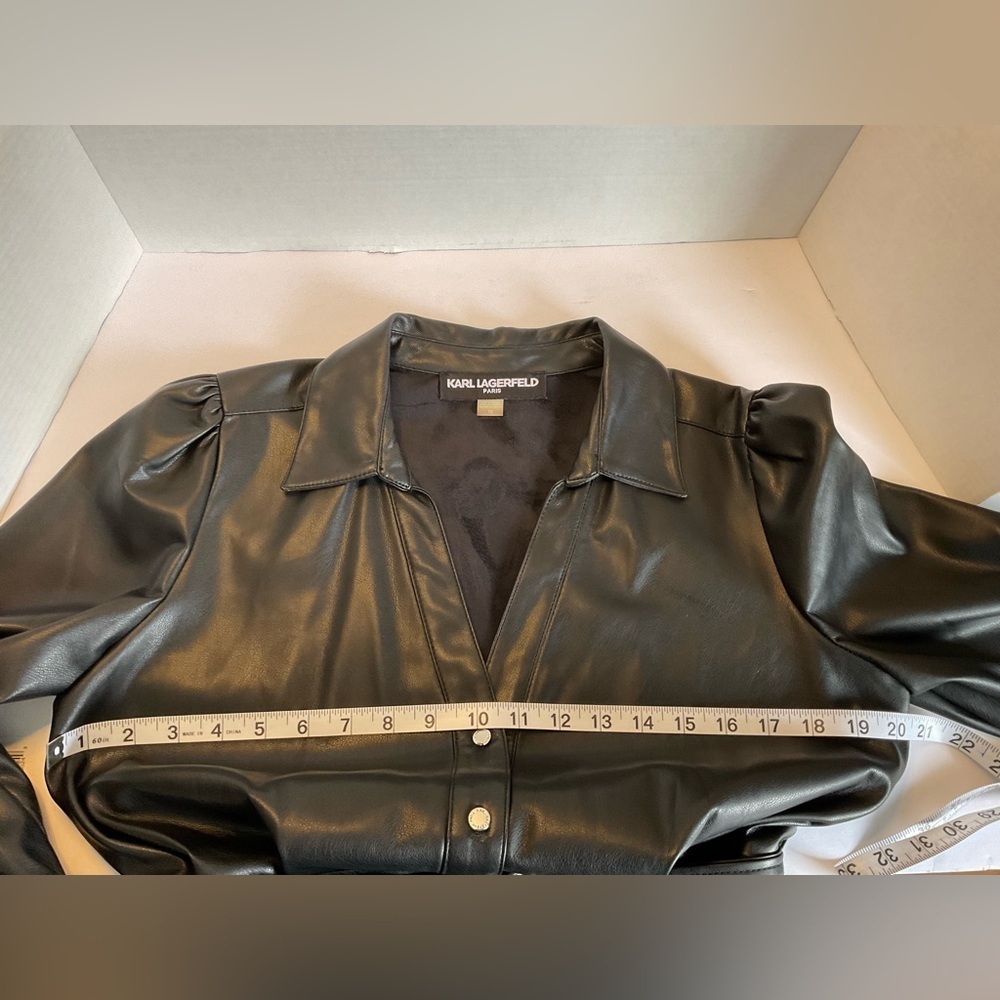 Karl Lagerfeld Black Bishop Sleeve Cocktail Dress - Picture 8 of 10